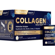 Collagen Gold Quality Takviye Edici Gıda, Hidrolize Kolajen, Hyaluronik Asit, Biotin, Çinko, C Vit