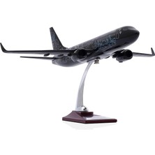 Upp Boeing 737-800 Model Uçak, Siyah Renkli Uçak Maketi, Uçmayı Sevenler Için Dekoratif Kaidel