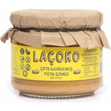 Laçoko 275 Gram Şekersiz, Katkısız, Glutensiz, Vegan, Doğal Çifte Kavrulmuş Yer Fıstığı E