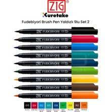 Fudebiyori Brush Pen, 9'lu Set 2, Renkli
