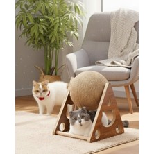 Pet Üçgen Toplu Kedi Tırmalaması - Kedi Tırmalama Tahtası