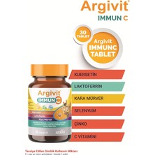 Immun C Tablet Kara Mürver, C Vitamini, Çinko, Kuersetin, Laktoferrin, Üzüm 30 Tablet