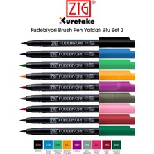Fudebiyori Brush Pen, 9'lu Set 3, Renkli