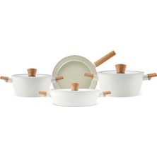 Tr Swiss Crystal Almond Cream 7 Parça Tencere Seti Ind