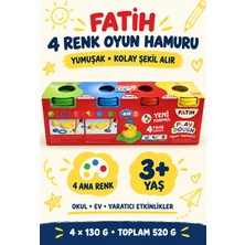 Fatih 4 Renk Oyun Hamuru 520 gr – 4 x 130 Gr, 3+ Yaş