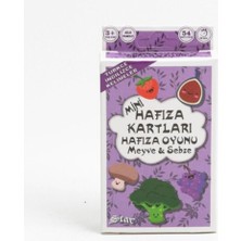 Tr Meyve ve Sebzeler Mini Hafıza Oyun Kartı, 54 Kartlı Set, 3+ Yaş