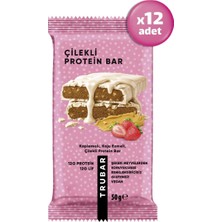 Tr Kaplamalı, Kaju Ezmeli Çilekli Protein Bar 50 G x 12 Adet