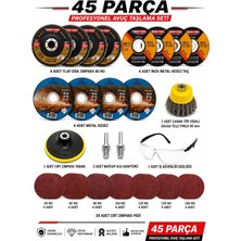 Tr Irişka® 45 Parça Profesyonel Avuç Taşlama Seti 115 mm