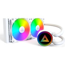 Tr Lightflow Argb 240 Beyaz – Ultra Sessiz Aıo Sıvı Cpu Soğutucu, 3100 Rpm Pompa, Üçlü Sessi