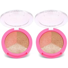 Tr Miss Beauty Glow Baked Trio - 3'lü Allık, Bronzer ve Aydınlatıcı Paleti (2 Paketi)