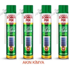 Tr Somafix 4 Adet Somafix 750 ml Poliüretan Köpük Genel Amaçlı Dolgu Köpüğü S811