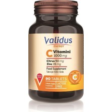 C Vitamini 1000 Mg + Turunçgil + Çinko Tablet 90 Adet