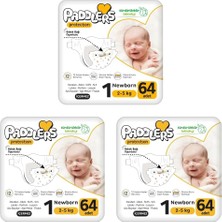 Protection Yenidoğan Bebek Bezi 1 Numara (2-5 Kg) 64 Adet Jumbo Paket (3 Paketi)