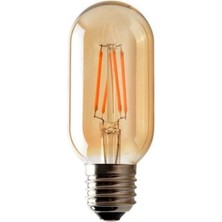 Tr T45 E27 LED Ampul, 2700K, Sıcak Beyaz Işık, Rustik Tasarım