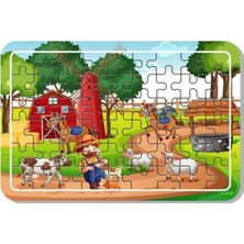 Lipyos Çiftlik ve Çiftlik Hayvanları 54 Parça Çocuklar Için Ahşap Puzzle 1236