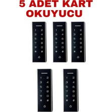 SR-205 Em Kartlı ve Şifreli Geçiş Sistemi Proximity Rfıd Kart Okuyucu 125 Khz 5 Adet