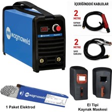 Magmaweld Megastick 200 Amper Kaynak Makinesi + 100 Adet 2.50X350MM Elektrod + El Kaynak Maskesi