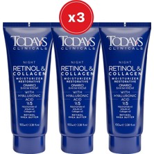 Retinol & Collagen Onarıcı Bakım Kremi, Hyaluronic Acid, 100ML, Set Of 3