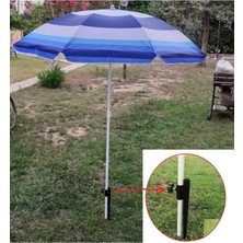 Plaj Deniz Bahçe Balkon Piknik Kamp Şemsiyesi ve Sabitleme Kazığı 2li Set 180CM