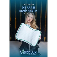Bacak Arası Ortopedik Yastık - Diz Bacak Arası Visco Yastık Bacak Destek Minderi Pembe 25X19X14,