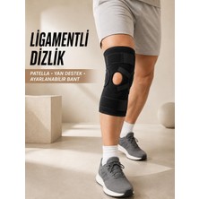 Ligament Destekli Dizlik Ayarlanabilir Cırtlı Açık Patella Diz Destekliği