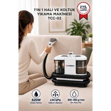 Torima Halı ve Koltuk Yıkama Halı Temizleme 1ın1 Leke Çıkartma Makinesi TCC02 Beyaz