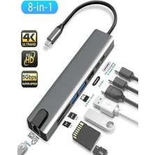 Tr Pro Air USB Type-C Hub Dönüştürücü Çevirici Çoklayıcı USB Hdmı Micro Sd 8 Girişli 8ın