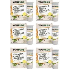 Tr C Vitamini, Çinko, Propolis 20 Efervesan Tablet, 6 Adet