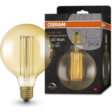 Tr Osram Vintage 1906 Altın Tonlu LED Lamba, 5,8 W, 470 Lm, Küre Şeklinde, 125 mm Çap ve E27 Duy