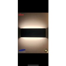 Çift Yönlü LED Aplik 49X11 cm Siyah Kasa - Gün Işığı LED Rengi