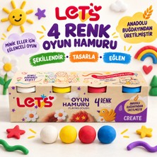 Let's Let’s 4 Renk Oyun Hamuru Seti Anadolu Buğdayından Üretilmiştir