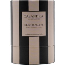 Casandra Glazed Allure Soya Mum – Elma & Tarçın & Vanilya Kokulu Dekoratif Aromaterapi Mum