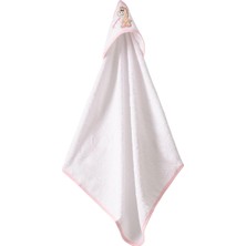 Giraffe Garden Kapüşonlu Bebek Havlusu – Zürafa Nakışlı,soft Cotton, 75X80 Cm, 0–12 Ay (Be