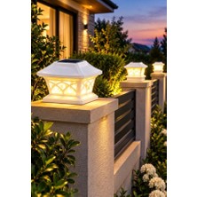 2'li Set Güneş Enerjili Solar Dekoratif Bahçe Lambası Set Üstü Solar Lamba Sarı-Beyaz LED