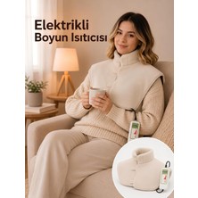Tr Omak 220V Elektrikli Giyilebilir Boyun ve Omuz Isıtıcı 5 Kademe Medikal Minder Ev Ofis Bölges