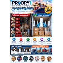 Prodry 1 Konteyner Nem Alıcı Aktif Kil – Askılı Rutubet Giderici, Nem Tutucu, Yoğuşma ve Kor