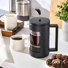 Tr Pamir Bitki Çayı ve Filtre Kahve Demliği French Press 800 ml Siyah