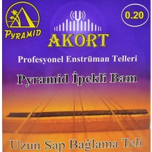 Akort Pramid Uzun Sap Bağlama-Saz Teli 0.20 + Tezene Hediye