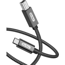 GD-HM837 Type-C To Usb-B 2.0 Örgülü Data Yazıcı Kablosu 2 Metre