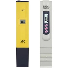 Dijital Ph Metre Su Sıvı Akvaryum Ph Ölçer ve Tds Metre Su Kalite Test Ölçüm Cihazı Saflık