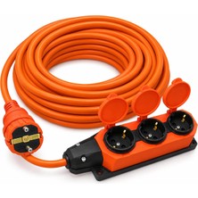 Tr 3'lü Grup Priz 3x2,5 Mm² Ttr Turuncu Topraklı Uzatma Kablosu (3 Metre)