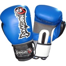 Tr Dragon Ifma Onaylı Orjinal Deri Muay Thai ve Kick Boks Eldiveni Mavi 10 Oz