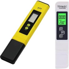 Dijital Ph Metre Su Sıvı Akvaryum Ph Ölçer Kalibrasyon Tds & Ec Su Ppm ve Iletkenlik Ölçer LED