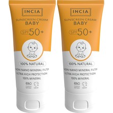 Tr %100 Doğal Bebek Güneş Kremi Leke Karşıtı Mineral Filtreli Yüksek Koruma SPF50 Uva Uvb 50