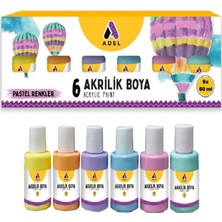 Tr Akrilik Boya Pastel Renkler 6 Renk (6X60 Ml) 1 Paket Adel Akrilik Boya Pastel Renkler 6X60 ml 1 P
