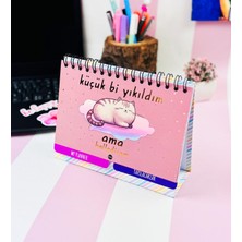 Küçük Bi Yıkıldım V2 Tasarımlı Yeni Nesil Masa Üstü Planner 2 Sayfa Sticker
