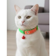 Tr Kedi Kolyesi Tasma Ayarlanabilir Kolon Kordon Sesli Zilli Turuncu & Yeşil