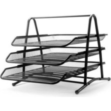 Tr Rot Üçlü Metal Evrak Rafı