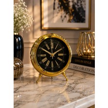 Sleepnova Gold Vintage Metal Roma Rakamlı Dekoratif Masa Saati