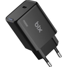 BX1P65G Gan 65W Type-C Pd Akım Korumalı ve LED Göstergeli Hızlı Şarj Cihazı (Siyah)
